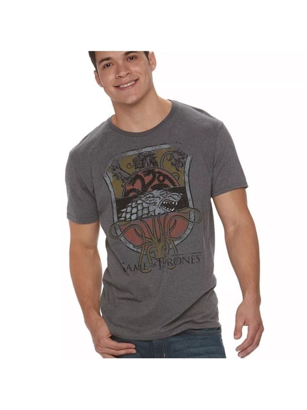 GAME OF THRONES GREY T-SHIRT MENS SIZE  SMALL